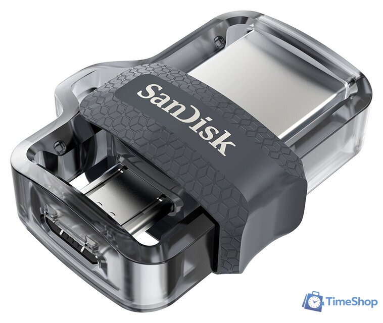 USB Flash SanDisk Ultra Dual M3.0 32GB [SDDD3-032G-G46] - Изображение №2 — Интернет-магазин Time-Shop