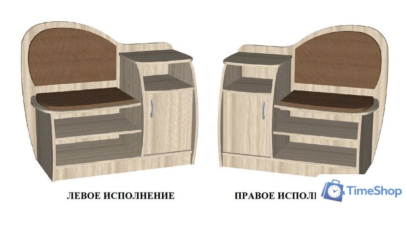 Банкетка Мебель-класс ВА-012.7 (правый, ясень шимо светлый) - Изображение №2 — Интернет-магазин Time-Shop