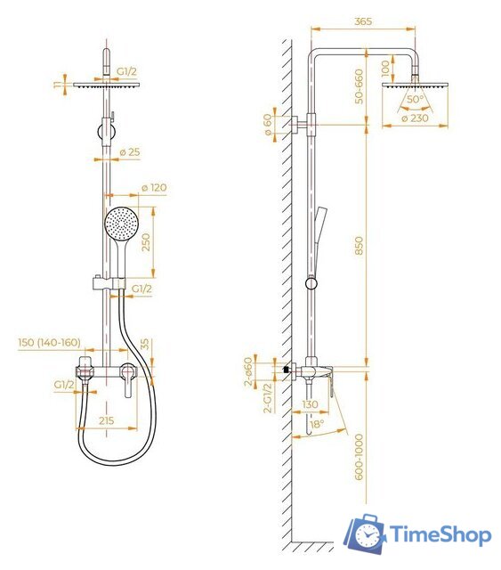 Душевая система  RGW SP-31B - Изображение №7 — Интернет-магазин Time-Shop