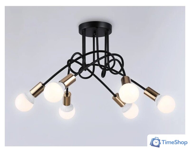 Люстра средней высоты Ambrella light Traditional TR80419/5 BK/GD (черный/золото) - Изображение №2 — Интернет-магазин Time-Shop
