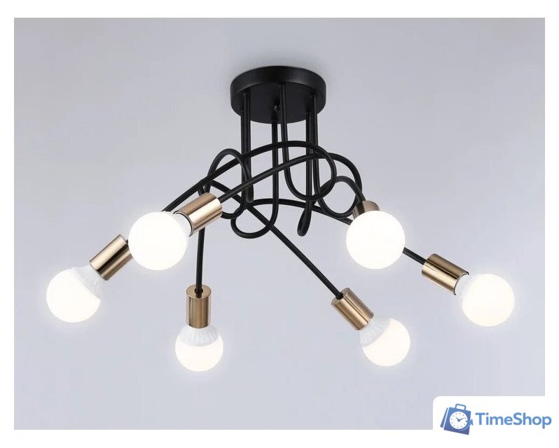Люстра средней высоты Ambrella light Traditional TR80419/5 BK/GD (черный/золото) - Изображение №3 — Интернет-магазин Time-Shop