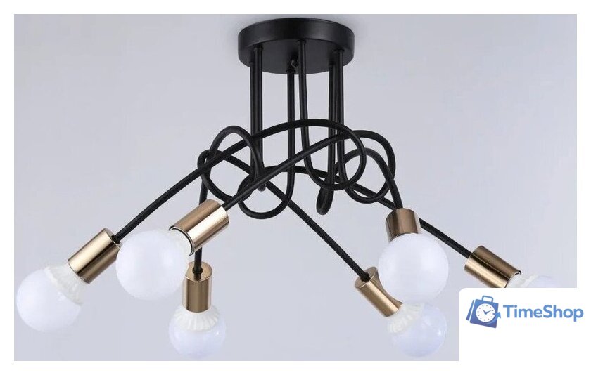 Люстра средней высоты Ambrella light Traditional TR80419/5 BK/GD (черный/золото) - Изображение №1 — Интернет-магазин Time-Shop