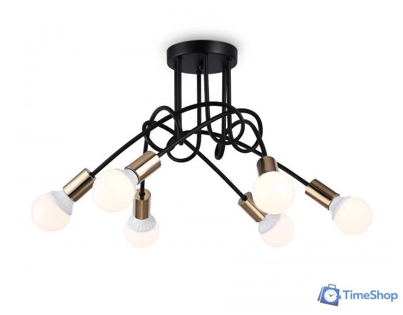 Люстра средней высоты Ambrella light Traditional TR80419/5 BK/GD (черный/золото) - Изображение №6 — Интернет-магазин Time-Shop