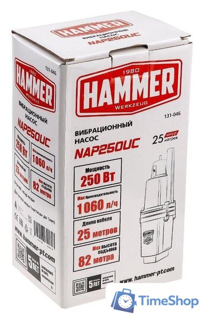 Колодезный насос Hammer NAP250UC(25) - Изображение №8 — Интернет-магазин Time-Shop