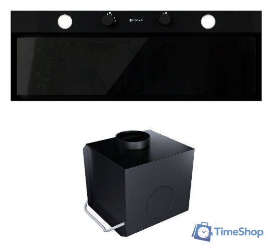 Кухонная вытяжка Globalo Fluxime 90.1 + Turbina TW 2.1 (черный) - Изображение №1 — Интернет-магазин Time-Shop