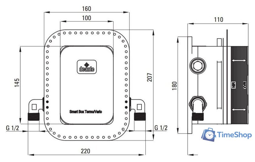 Душевая система  Deante Box Steel BXYZFEBT - Изображение №19 — Интернет-магазин Time-Shop