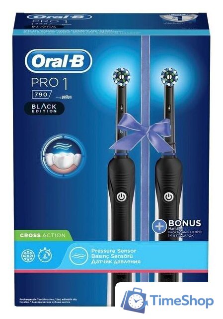 Комплект зубных щеток Oral-B Pro 1 790 Duo D16.523.1UH - Изображение №3 — Интернет-магазин Time-Shop