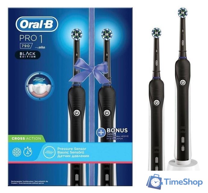 Комплект зубных щеток Oral-B Pro 1 790 Duo D16.523.1UH - Изображение №1 — Интернет-магазин Time-Shop