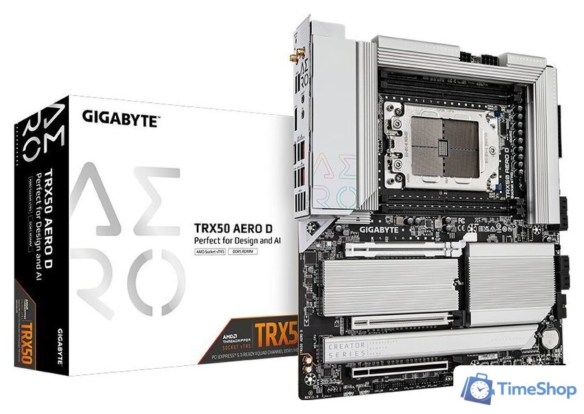 Материнская плата Gigabyte TRX50 AERO D (rev. 1.0) - Изображение №2 — Интернет-магазин Time-Shop