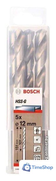 Набор сверл Bosch 2608595081 (5 предметов) - Изображение №1 — Интернет-магазин Time-Shop