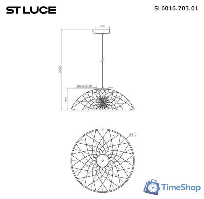 Подвесная люстра ST Luce SL6016.603.01 - Изображение №9 — Интернет-магазин Time-Shop