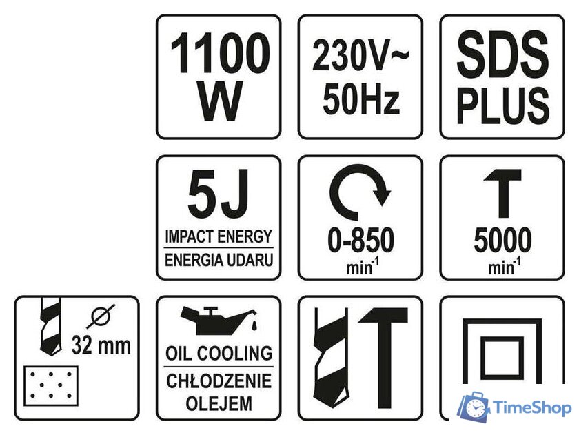 Перфоратор Yato YT-82123 - Изображение №6 — Интернет-магазин Time-Shop