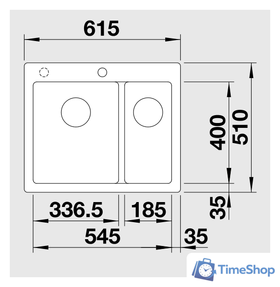 Кухонная мойка Blanco Pleon 6 Split (кофе) [521698] - Изображение №2 — Интернет-магазин Time-Shop