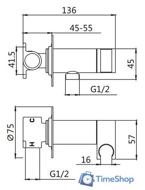 Гигиенический душ Shevanik S147T - Изображение №2 — Интернет-магазин Time-Shop