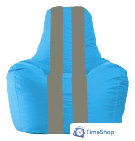 Кресло-мешок Flagman Спортинг С1.1-27 (голубой/серый) - Изображение №1 — Интернет-магазин Time-Shop
