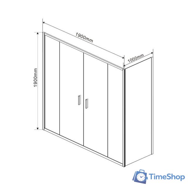 Душевой уголок Vincea Garda VSR-1G21019CL (хром/прозрачное) - Изображение №6 — Интернет-магазин Time-Shop