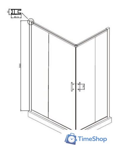 Душевой уголок Ambassador Kingston 14011101 120х80 - Изображение №8 — Интернет-магазин Time-Shop