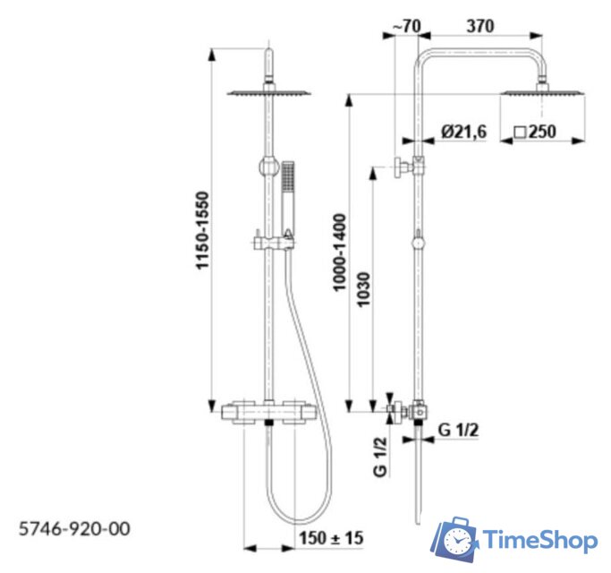 Душевая система  Armatura Logon Premium 5746-920-81 - Изображение №6 — Интернет-магазин Time-Shop