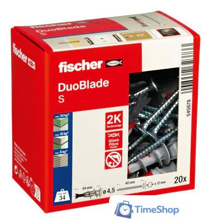 Дюбель-гвоздь Fischer DuoBlade S 545678 (20 шт) - Изображение №1 — Интернет-магазин Time-Shop