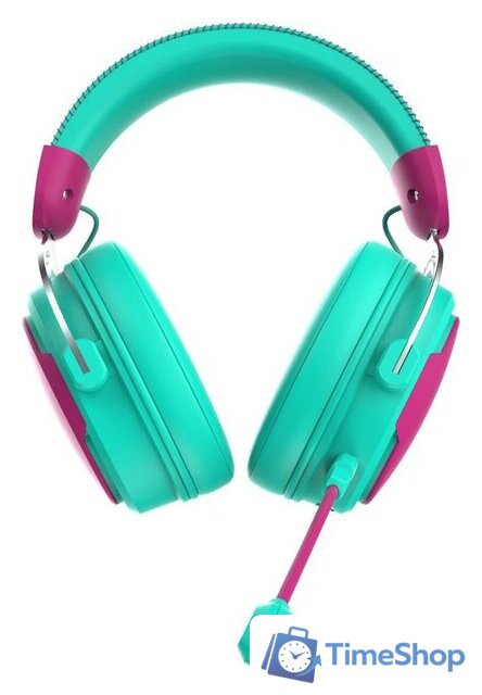 Наушники IO by Red Square Graphite 2 (бирюзовый/розовый) - Изображение №3 — Интернет-магазин Time-Shop