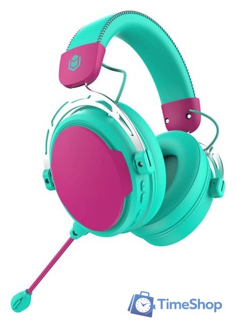 Наушники IO by Red Square Graphite 2 (бирюзовый/розовый) - Изображение №2 — Интернет-магазин Time-Shop