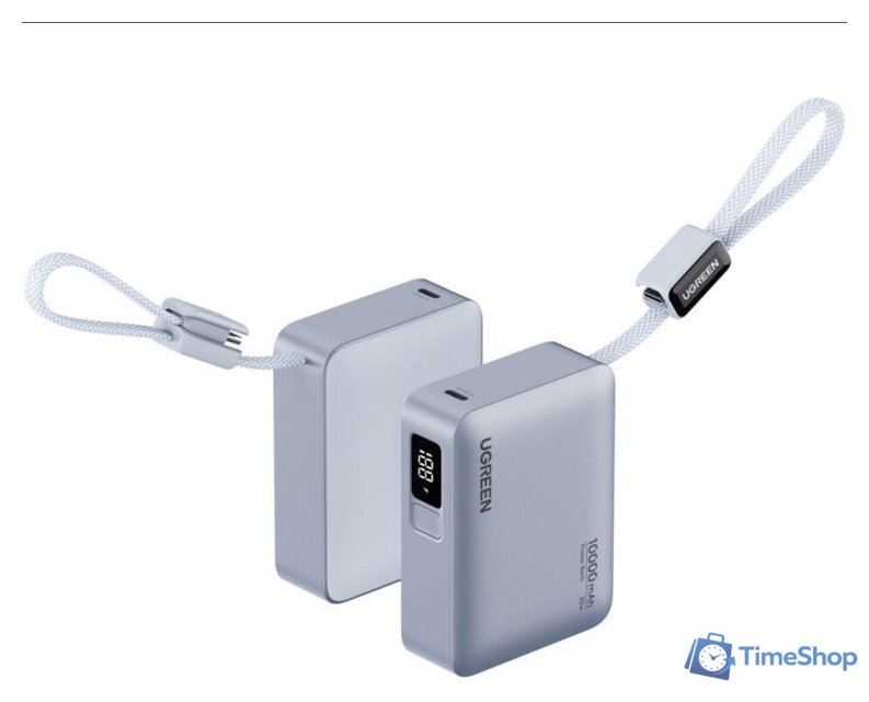 Внешний аккумулятор Ugreen PB584 75173B 10000mAh (серый, китайская версия) - Изображение №2 — Интернет-магазин Time-Shop