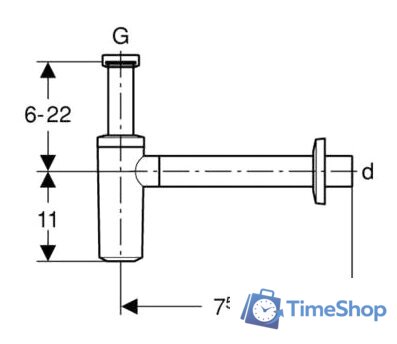Сифон Geberit Uniflex 151.034.21.1 - Изображение №2 — Интернет-магазин Time-Shop