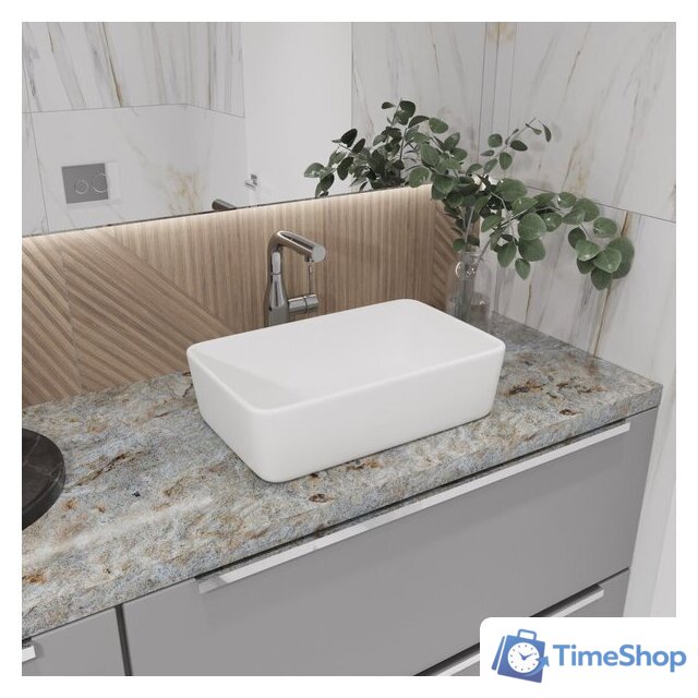 Умывальник Lauter 21674A + клапан 21190W + сифон 21635W (белый матовый) - Изображение №13 — Интернет-магазин Time-Shop