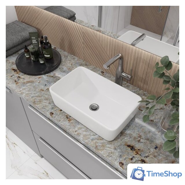 Умывальник Lauter 21674A + клапан 21190W + сифон 21635W (белый матовый) - Изображение №10 — Интернет-магазин Time-Shop