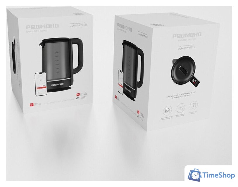 Электрический чайник Redmond (Редмонд) KG259S (черный/тонировка) - Изображение №11 — Интернет-магазин Time-Shop