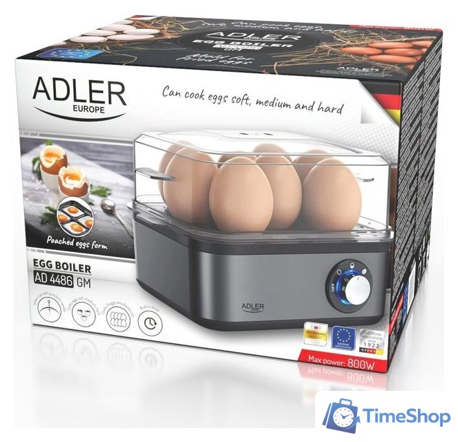 Яйцеварка Adler AD 4486 Gun Metal - Изображение №12 — Интернет-магазин Time-Shop