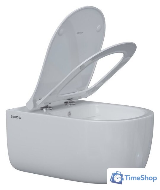 Унитаз подвесной Berges Wasserhaus Ego XL 54 с функцией биде, с сиденьем Slim SO - Изображение №1 — Интернет-магазин Time-Shop