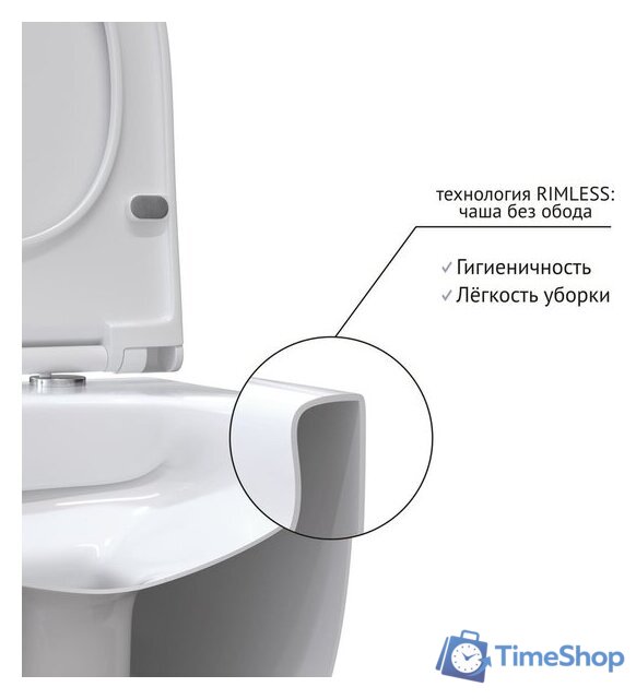 Унитаз подвесной Berges Wasserhaus Ego XL 54 с функцией биде, с сиденьем Slim SO - Изображение №6 — Интернет-магазин Time-Shop