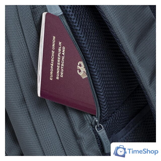 Городской рюкзак Rivacase 8460 Aquamarine - Изображение №8 — Интернет-магазин Time-Shop