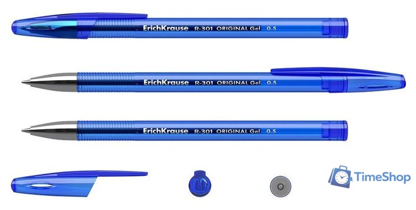 Набор гелевых ручек Erich Krause R-301 Original Gel Stick синий 42723 (3 шт) - Изображение №2 — Интернет-магазин Time-Shop