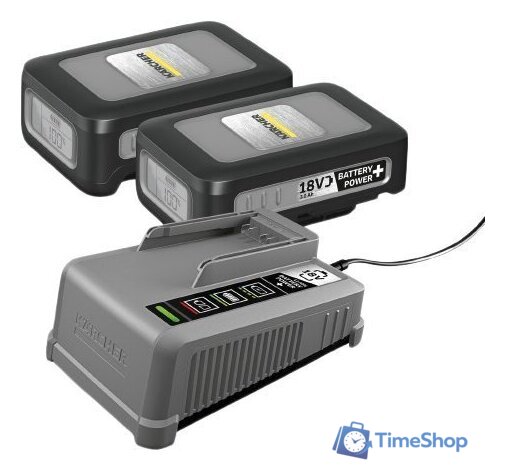Аккумулятор с зарядным устройством Karcher Battery Power+ 18/30 2.445-072.0 (18В/2x3 Ач + 18В) - Изображение №1 — Интернет-магазин Time-Shop