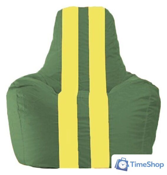 Кресло-мешок Flagman Спортинг С1.1-65 (тёмно-зелёный/жёлтый) - Изображение №1 — Интернет-магазин Time-Shop