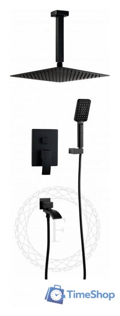 Душевая система  Filarete Waterfall FL1012 (черный матовый) - Изображение №1 — Интернет-магазин Time-Shop