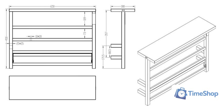 Полотенцесушитель Roxen Velar 11060-4565-GM - Изображение №11 — Интернет-магазин Time-Shop