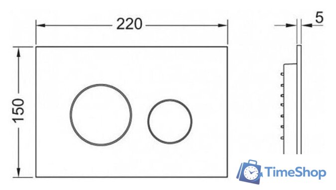 Панель смыва Tece Loop 2.0 9240920 (белый глянцевый) - Изображение №2 — Интернет-магазин Time-Shop