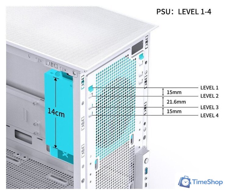 Корпус Jonsbo D31 Mesh Screen (белый) - Изображение №10 — Интернет-магазин Time-Shop