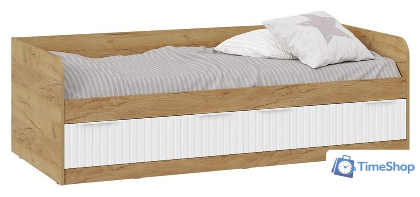 Кровать-тахта Трия Хилтон комбинированная 90x200 (дуб крафт золотой/белый матовый) - Изображение №1 — Интернет-магазин Time-Shop