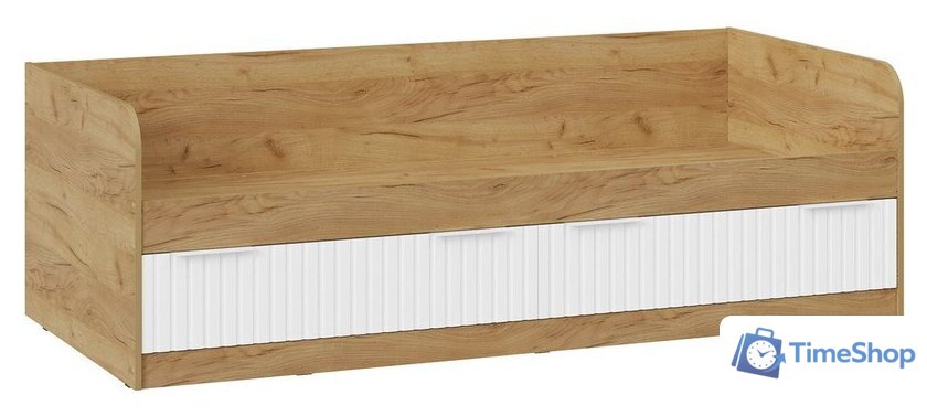 Кровать-тахта Трия Хилтон комбинированная 90x200 (дуб крафт золотой/белый матовый) - Изображение №3 — Интернет-магазин Time-Shop