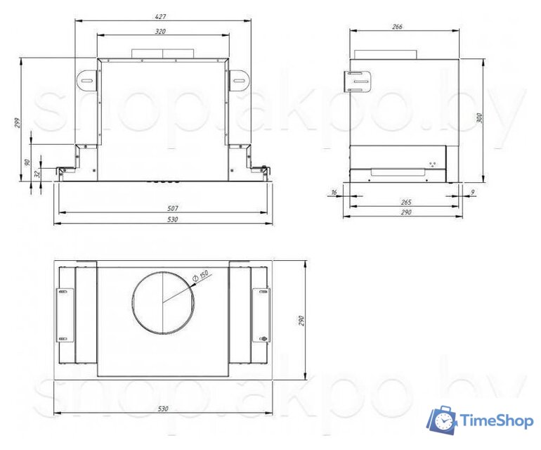 Кухонная вытяжка Akpo Neva Glass 60 WK-10 (черное стекло/нержавеющая сталь) - Изображение №4 — Интернет-магазин Time-Shop