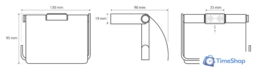 Держатель для туалетной бумаги Bemeta Via 135012012 - Изображение №2 — Интернет-магазин Time-Shop