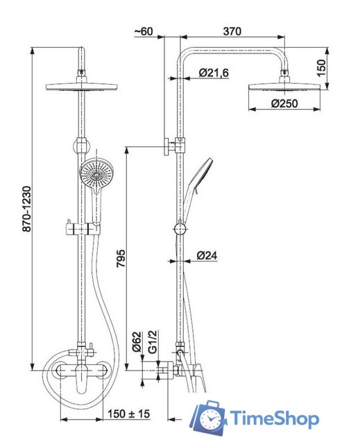 Душевая система  KFA Otava 555691081 - Изображение №7 — Интернет-магазин Time-Shop