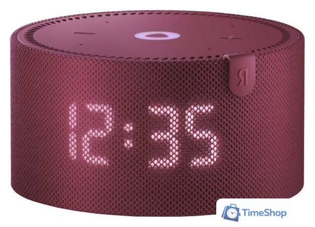 Умная колонка Яндекс Станция Мини 2 с часами (красный гранат) - Изображение №1 — Интернет-магазин Time-Shop