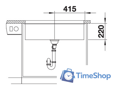 Кухонная мойка Blanco Subline 800-U (антрацит) - Изображение №5 — Интернет-магазин Time-Shop