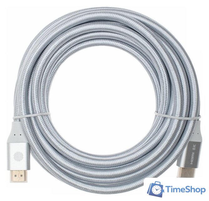 Кабель CACTUS CS-HDMI.2.1-5 (5 м, серебристый) - Изображение №1 — Интернет-магазин Time-Shop