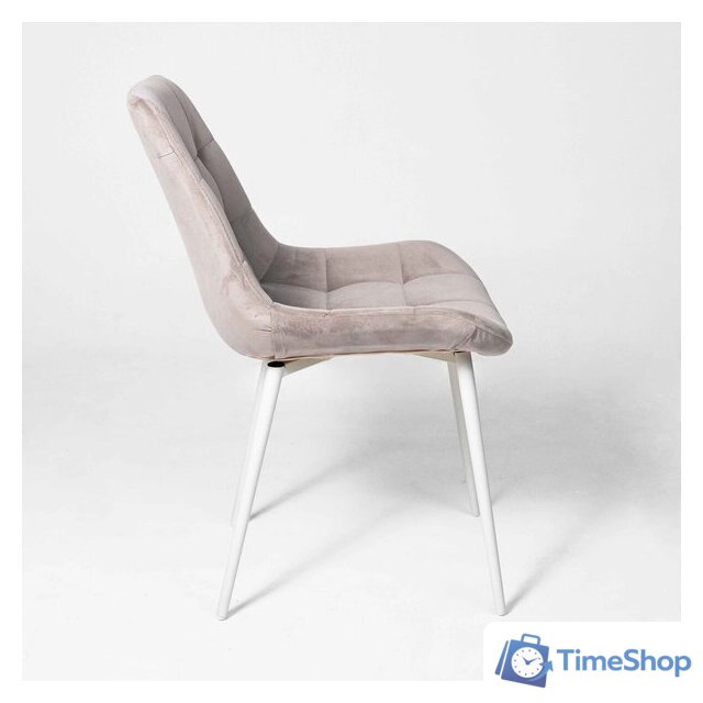 Стул Алвест AV 405 (бежевый бархат Confetti smoke/белый) - Изображение №4 — Интернет-магазин Time-Shop